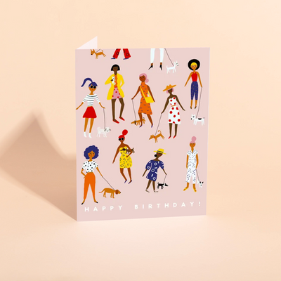 POOCH WALKING - Birthday Card