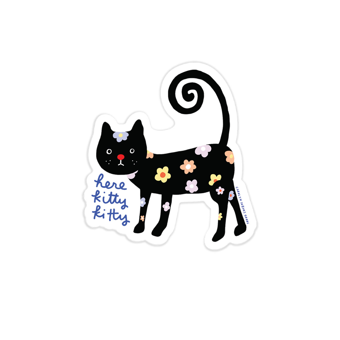 Here Kitty - Die Cut Sticker
