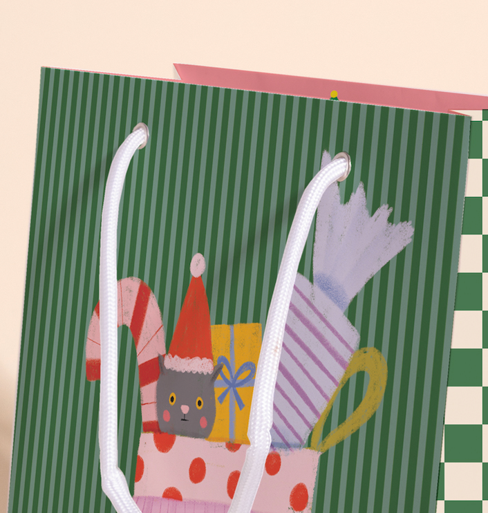 OLD TIMEY STOCKING - Gift Bag