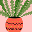 ZIG ZAG CACTUS - Birthday Card