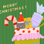 VINTAGE STOCKING - Holiday Card