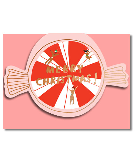 PEPPERMINT - Shaped Christmas Card