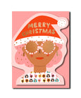XMAS PARTY GIRL - Shaped Christmas Card
