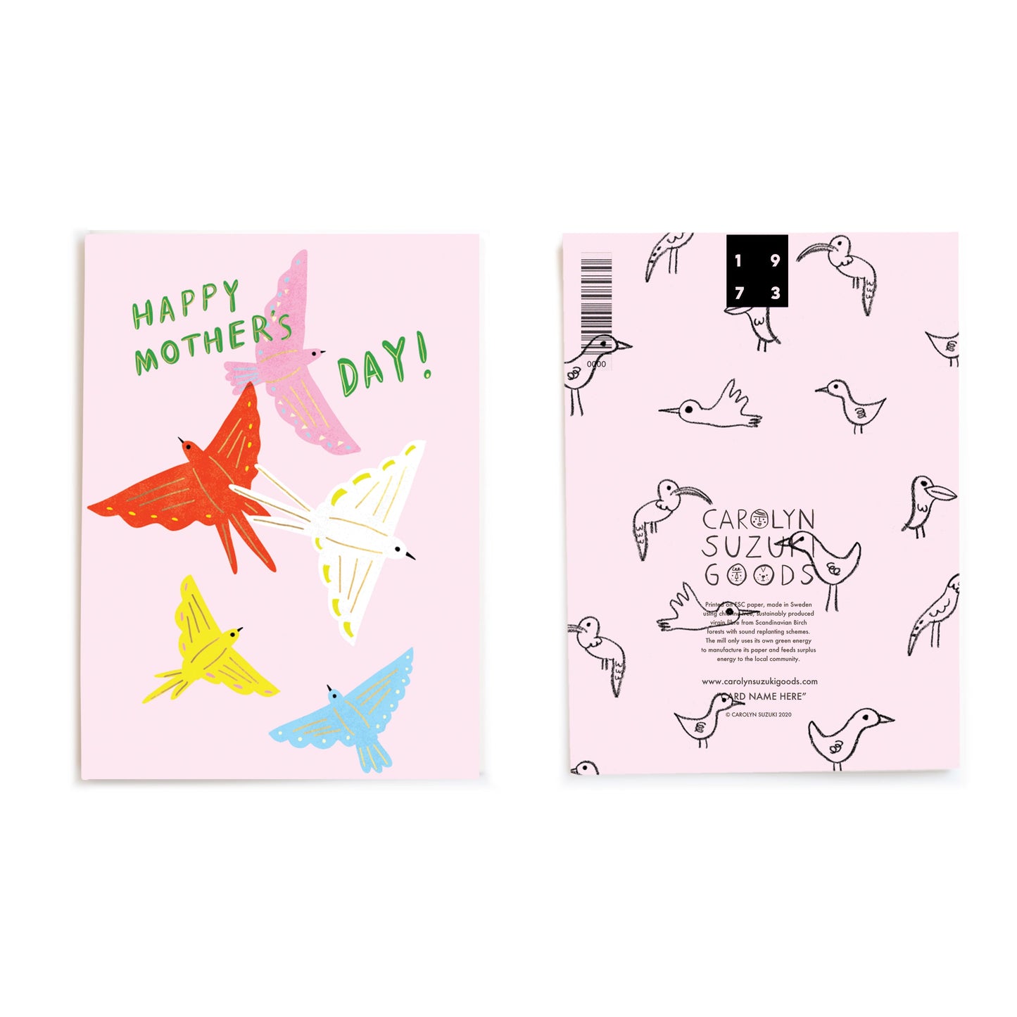 PAPER BIRDS - Mother's Day Card