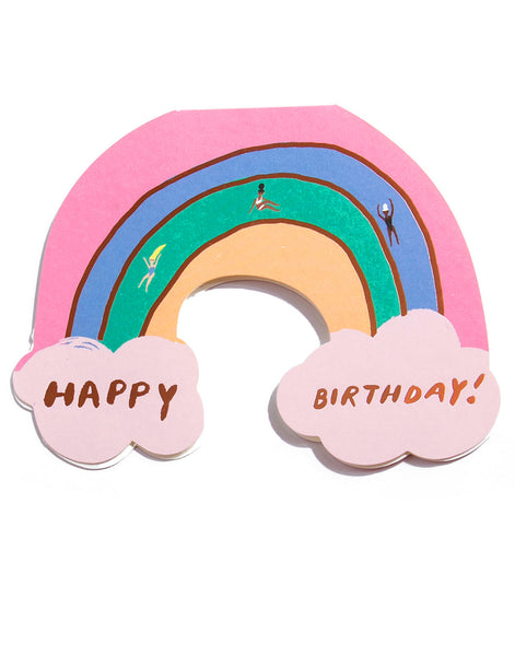 RAINBOW - Shaped Birthday Card