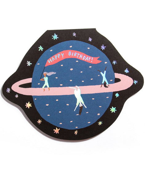 PLANET FUN - Shaped Birthday Card