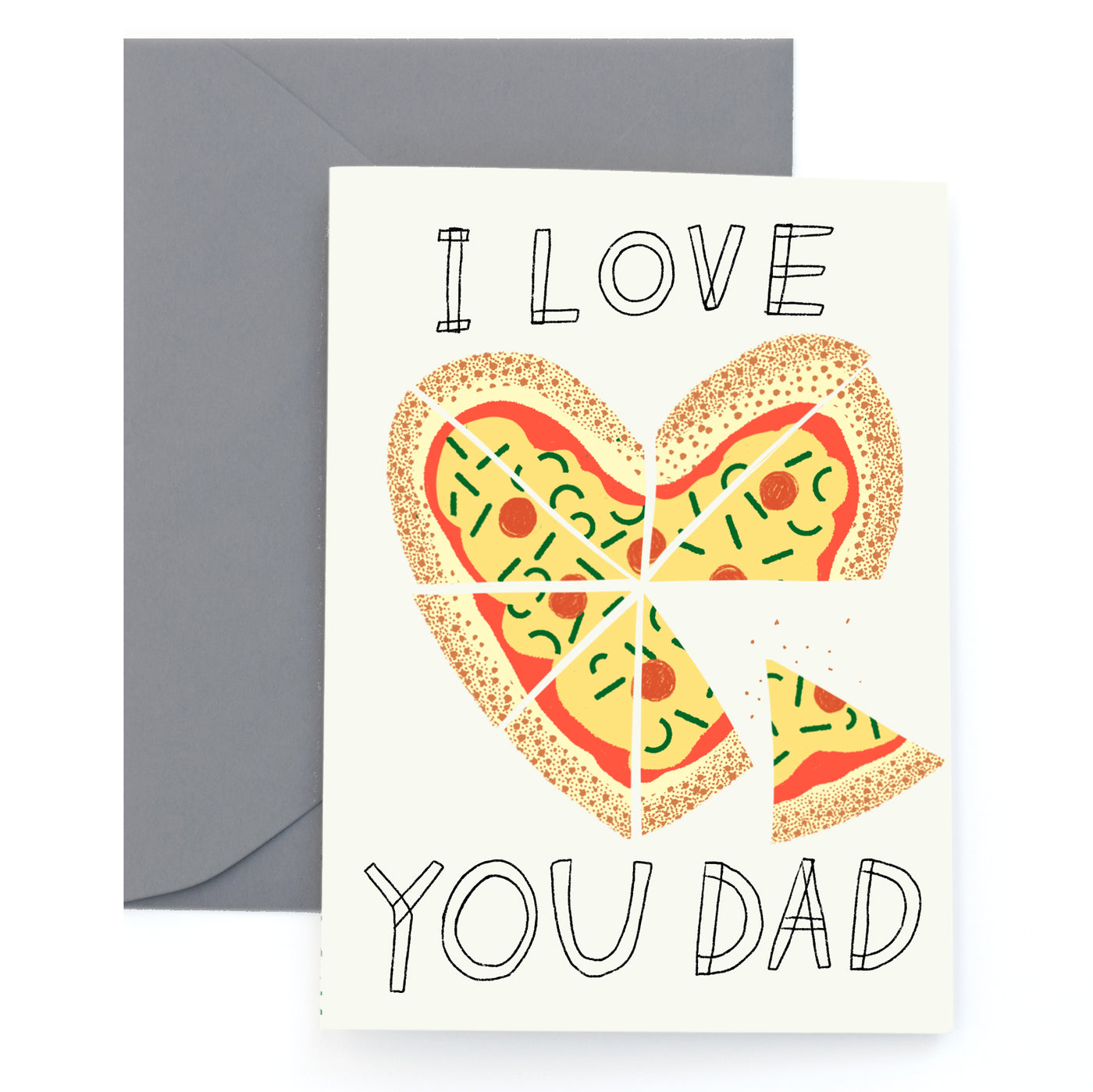 MY HEART IS A PIZZA - Father's Day Card
