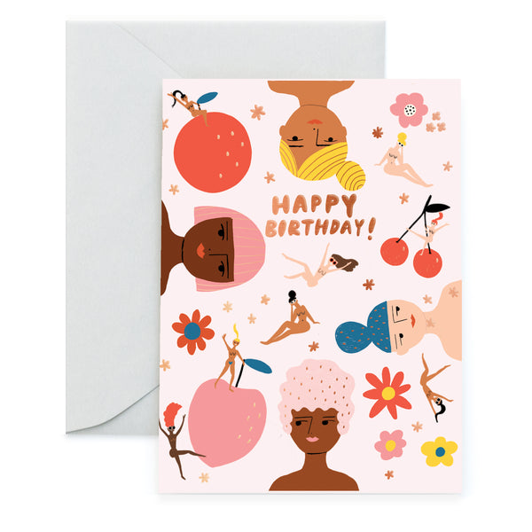 FRUITY NUDES - Birthday Card
