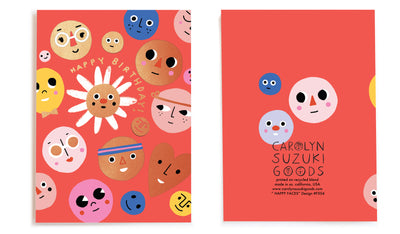 HAPPY FACES - Birthday Card