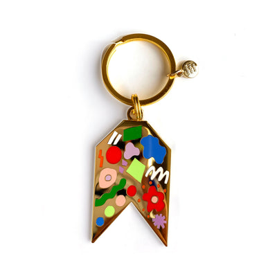 ABSTRACT RIBBON KEYCHAIN