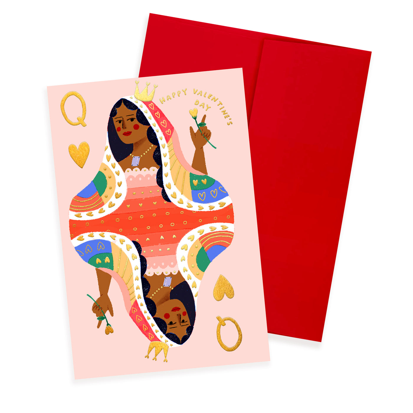 QUEEN OF HEARTS - Valentine Card