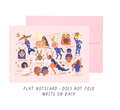 PINK ASTRO LADIES - Notecard Single